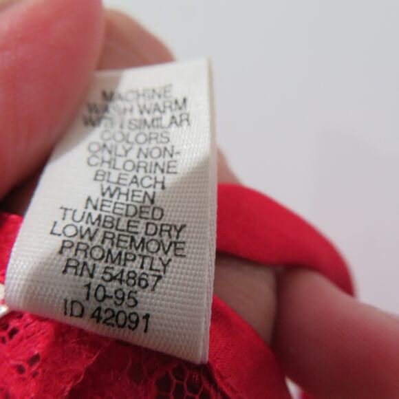 Victoria's Secret Womens Sz S Vintage Lace Nylon Bodysuit Teddy Floral Lace - Picture 9 of 9